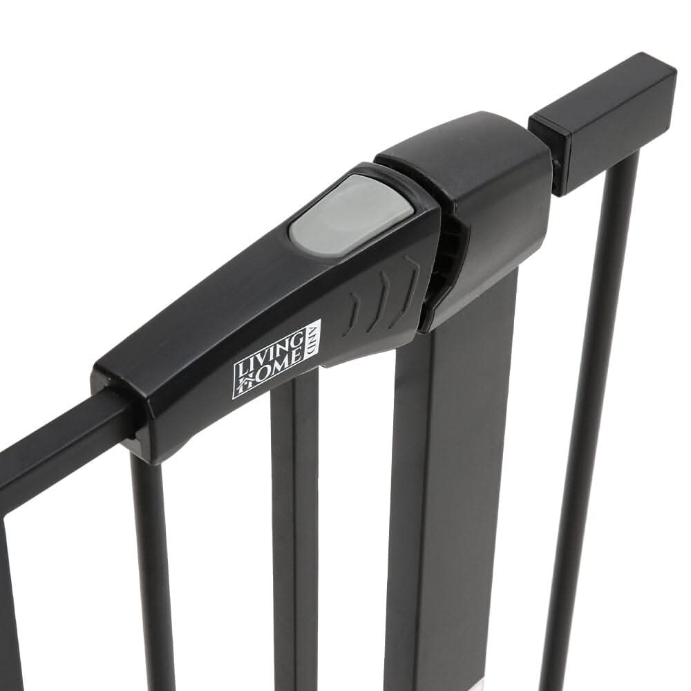 Pet Safety Gate Stair Pressure Fit with Lockable Cat Flap