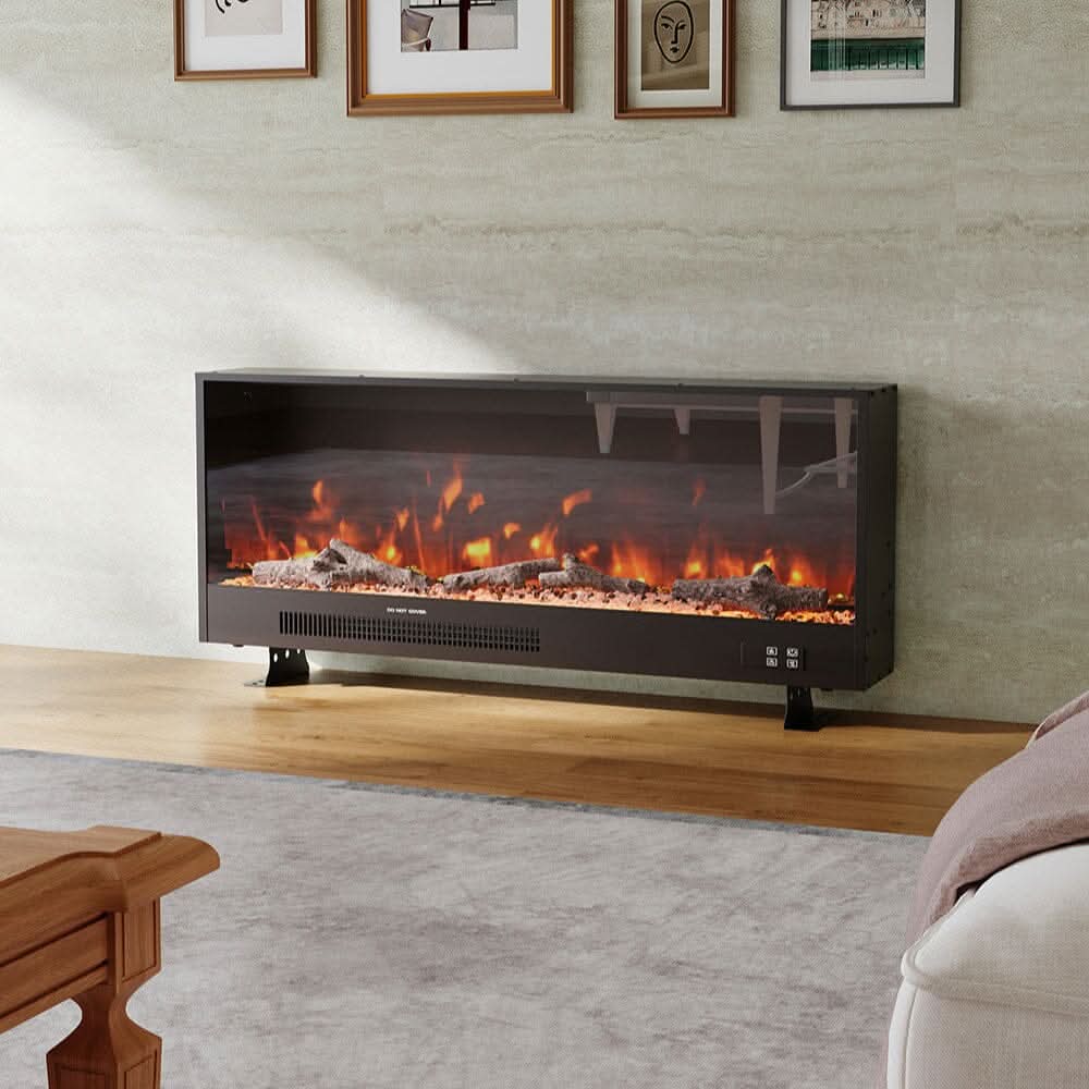 Smallbee 33/46/58inch WiFi Electric Fireplace with LED Display & Realistic Flame Effect