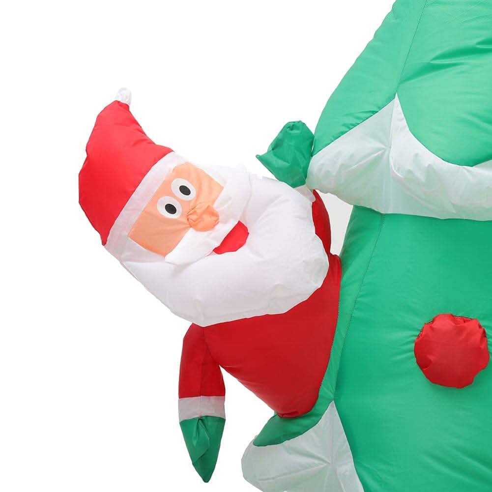 2.1m Inflatable Christmas Tree with Santa & Snowman – LED Lighted Display (UK Plug)