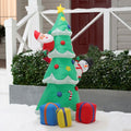 2.1m Inflatable Christmas Tree with Santa & Snowman – LED Lighted Display (UK Plug)