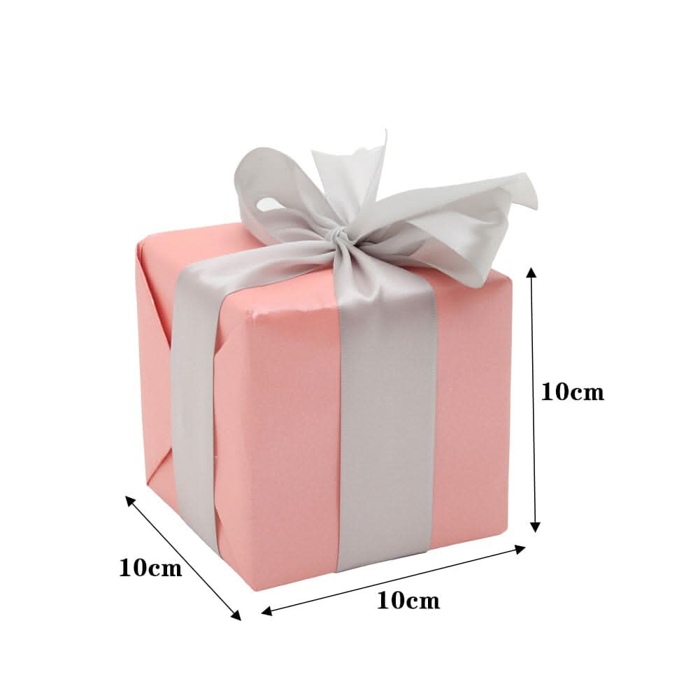 7-Piece Paper Ribbon Christmas Gift Box Set in Beige Pink
