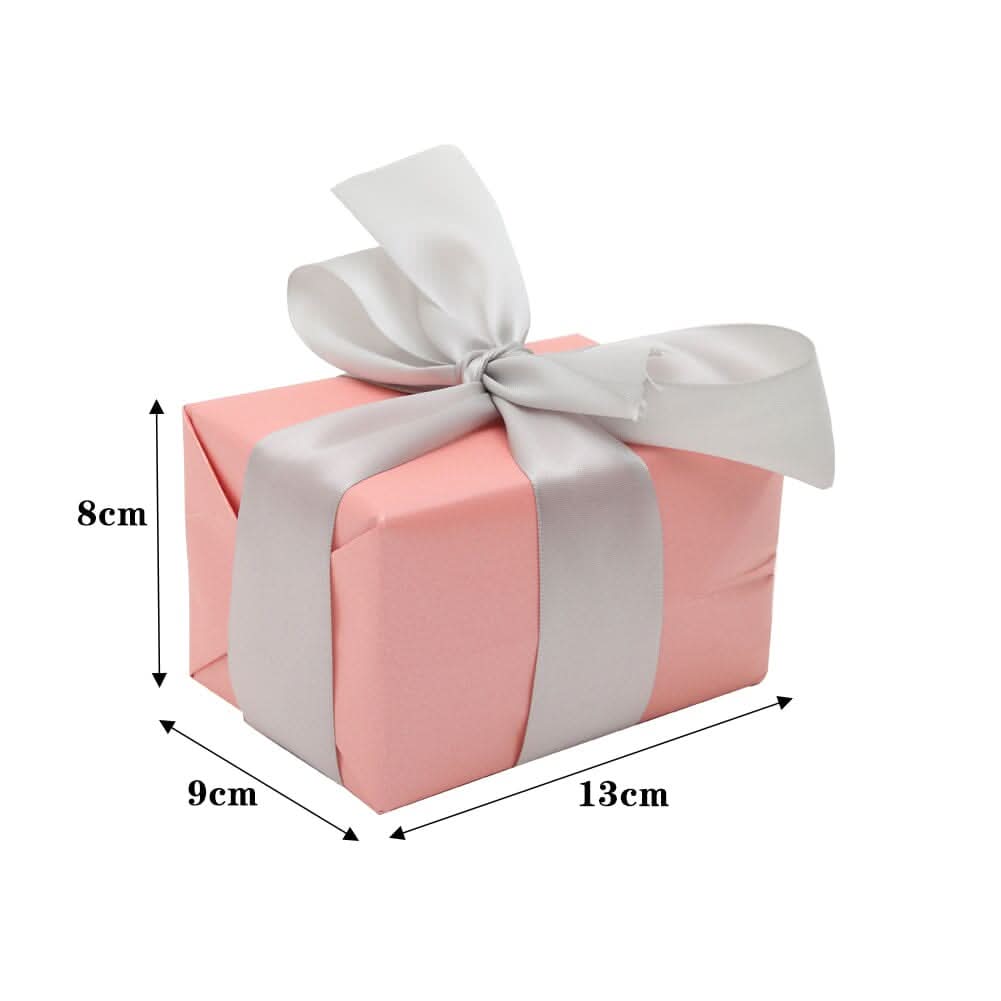7-Piece Paper Ribbon Christmas Gift Box Set in Beige Pink