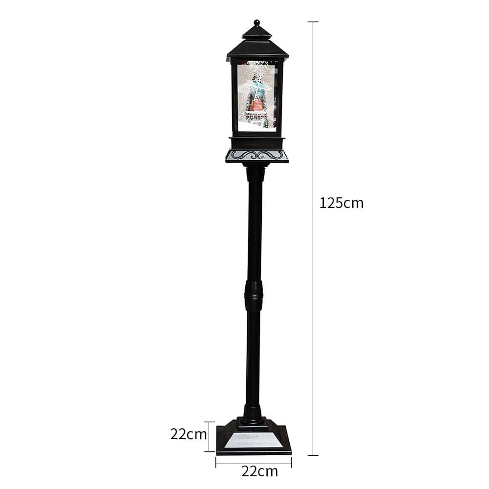 125cm H Small Street Lamp Decoration with Snowflakes Falling