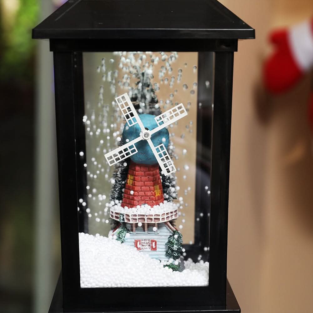 125cm H Small Street Lamp Decoration with Snowflakes Falling