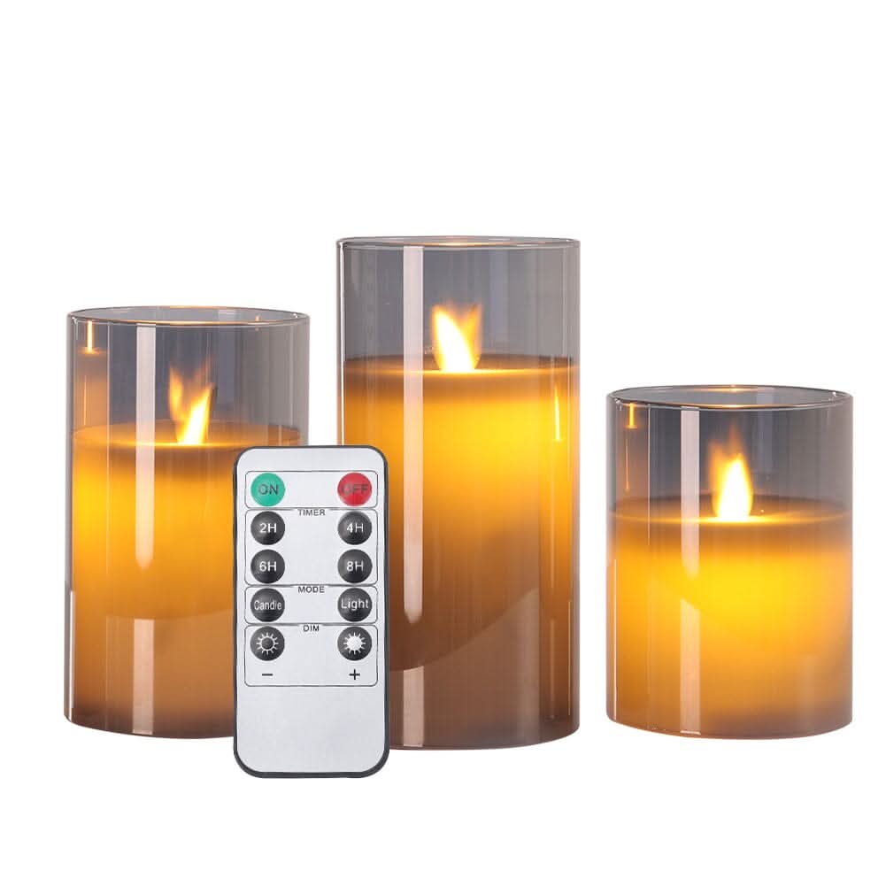 Elegant LED Remote-Controlled Flameless Candle Set