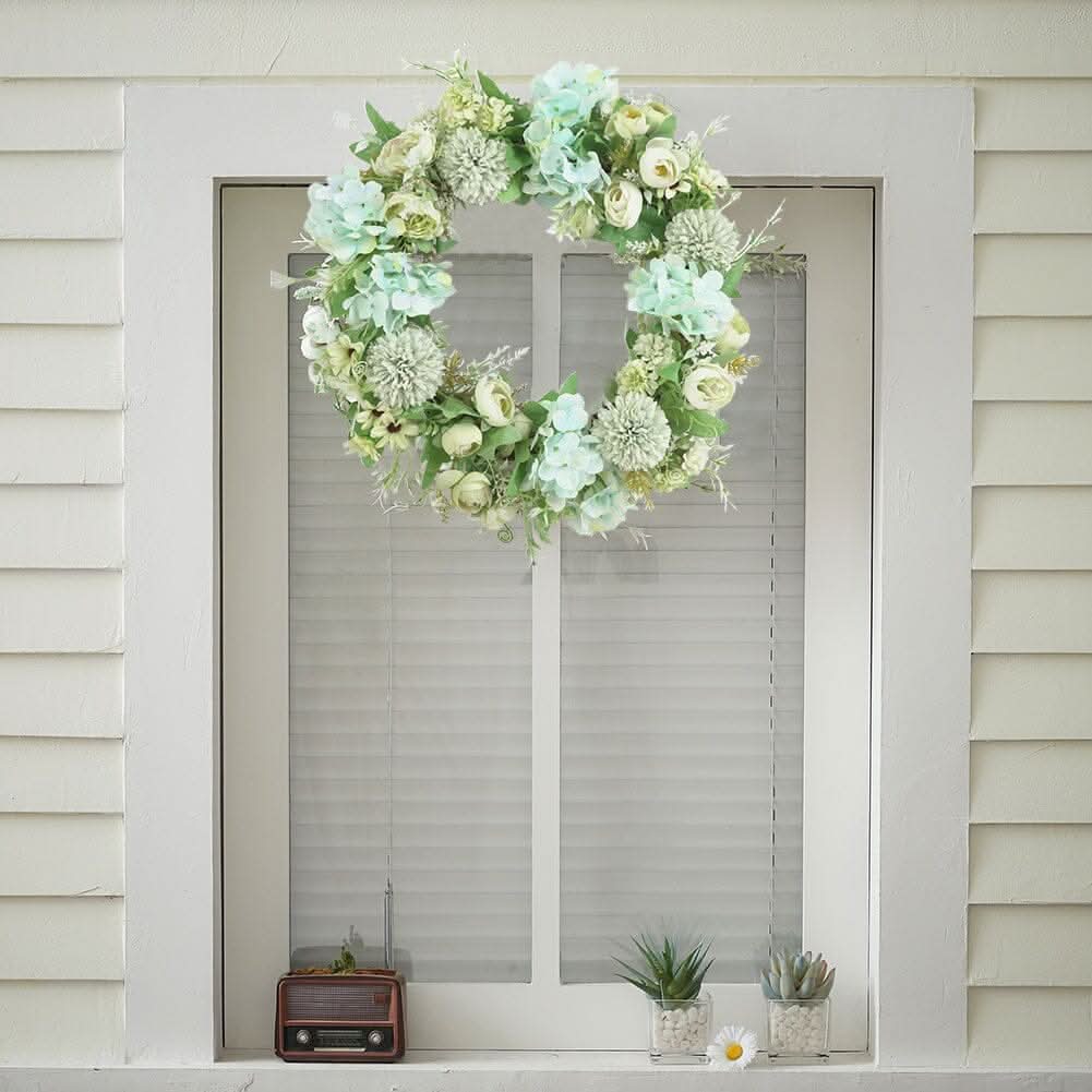 Spring Artificial Peony Wreath Mixed Flowers for Wedding Decor