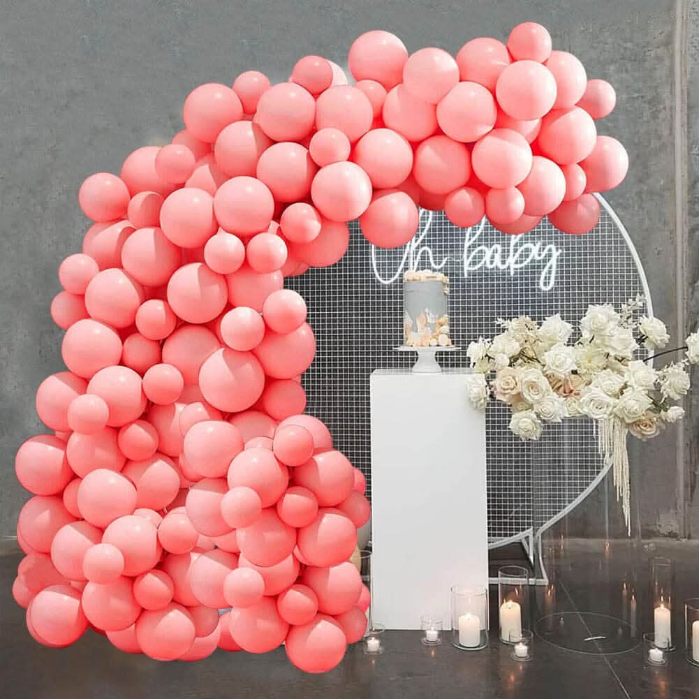 50pcs Wedding macaron monochrome Balloon Chain set-Red