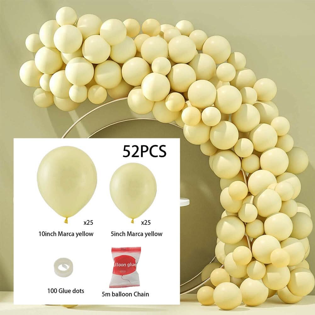 Macaron Solid Colour Balloon Garland Kit for Wedding &amp; Party Styling – 5m Chain with Glue Dots