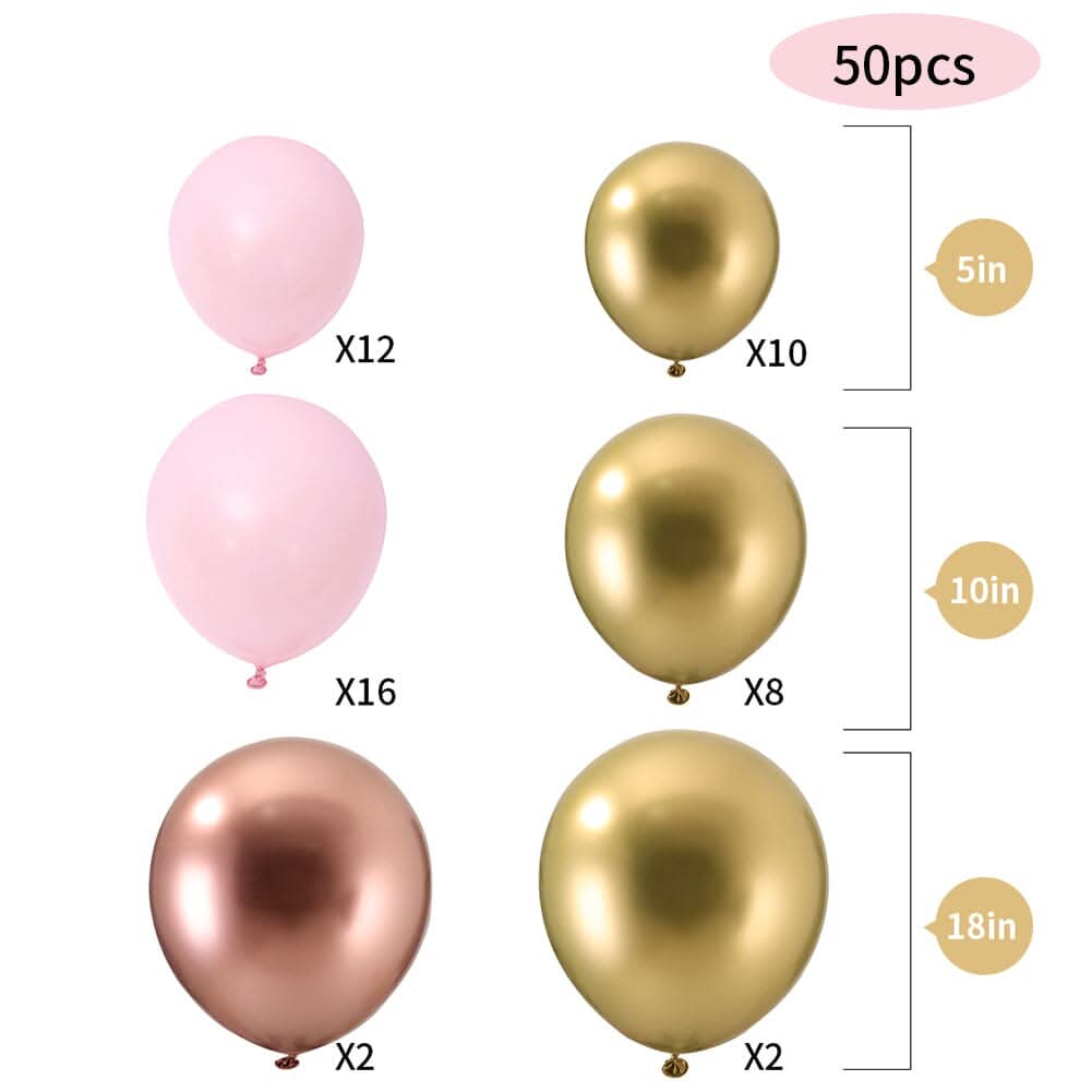 50pcs Wedding Birthday Background Wall Scene Decoration Balloon Combination Set 2
