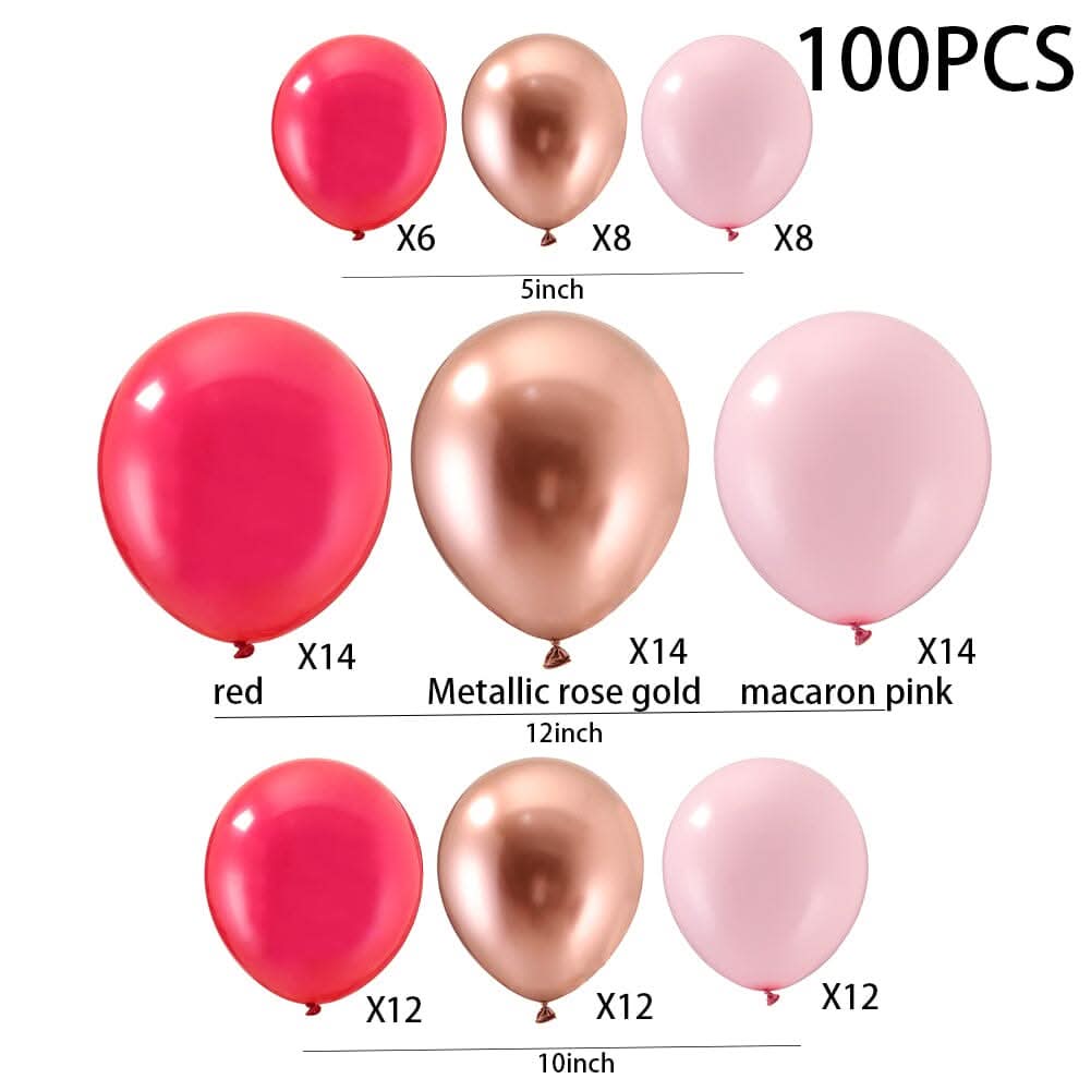 100pcs Wedding Birthday Background Wall Scene Decoration Balloon Combination Set 3