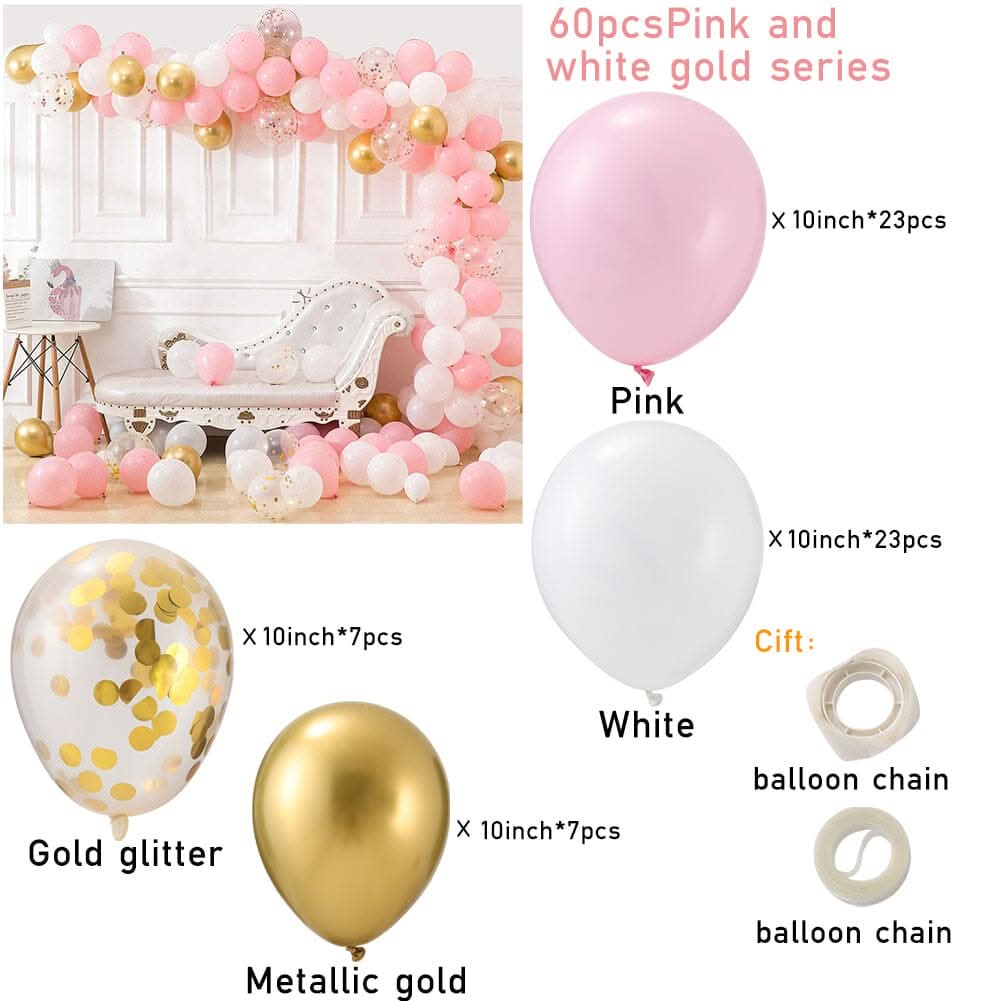 Wedding & Birthday Balloon Garland Kit – Multi-Colour Macaron, Metallic & Polka Dot Series