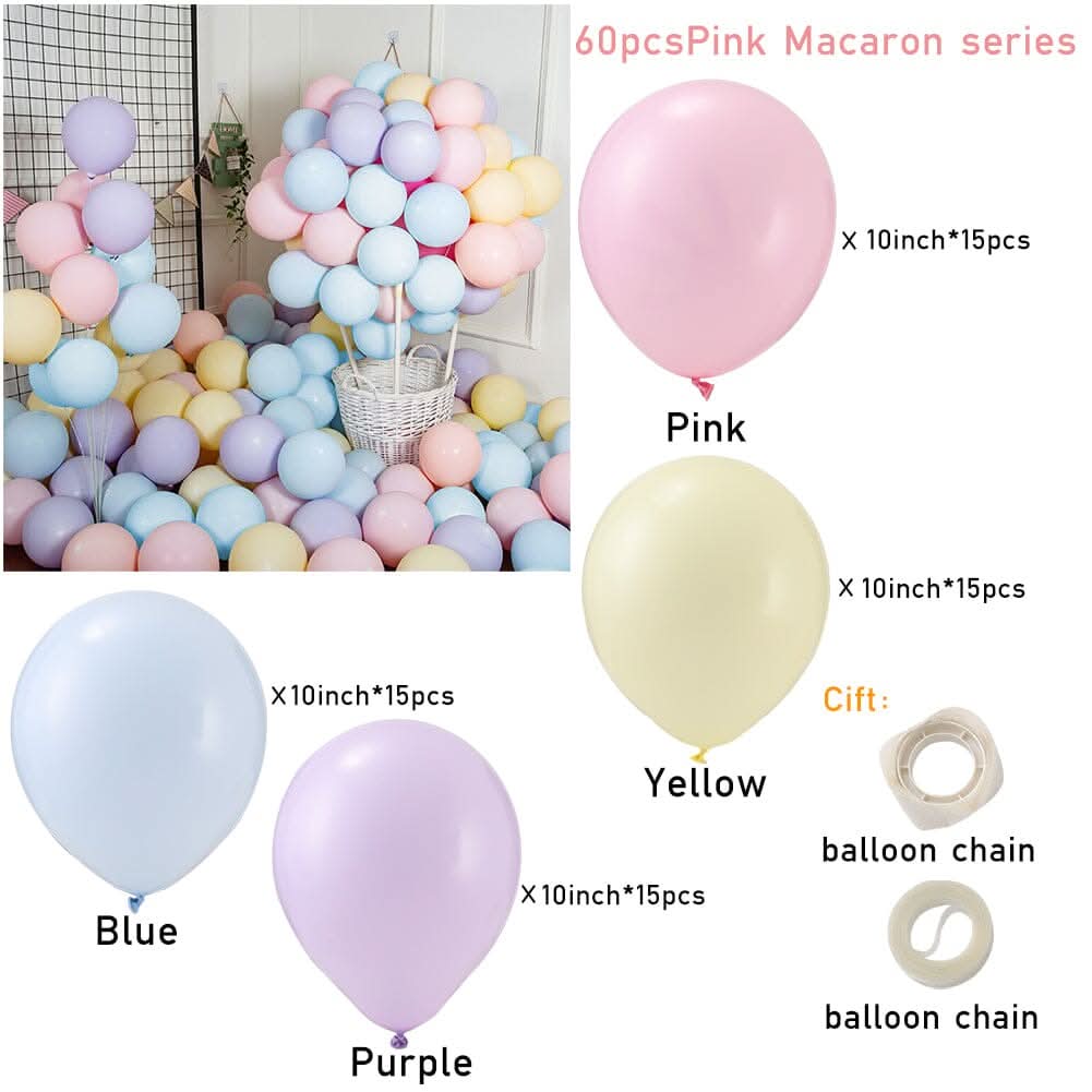 Wedding & Birthday Balloon Garland Kit – Multi-Colour Macaron, Metallic & Polka Dot Series