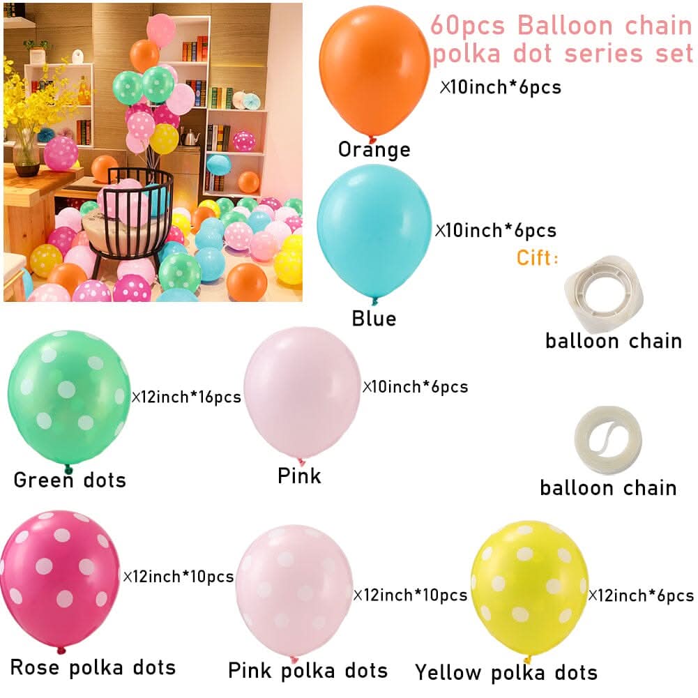 Wedding & Birthday Balloon Garland Kit – Multi-Colour Macaron, Metallic & Polka Dot Series