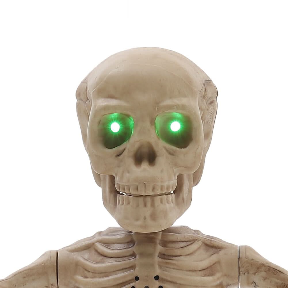 Animated Singing &amp; Dancing Skeleton with Light-Up Effects – Halloween Scene Decoration