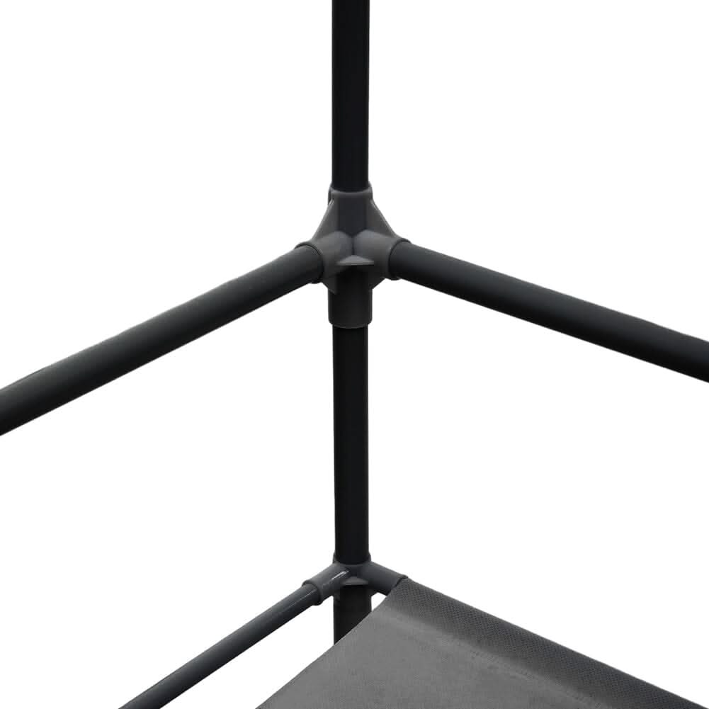 Modern 4-Tier Coat and Shoe Rack with Hooks - Black