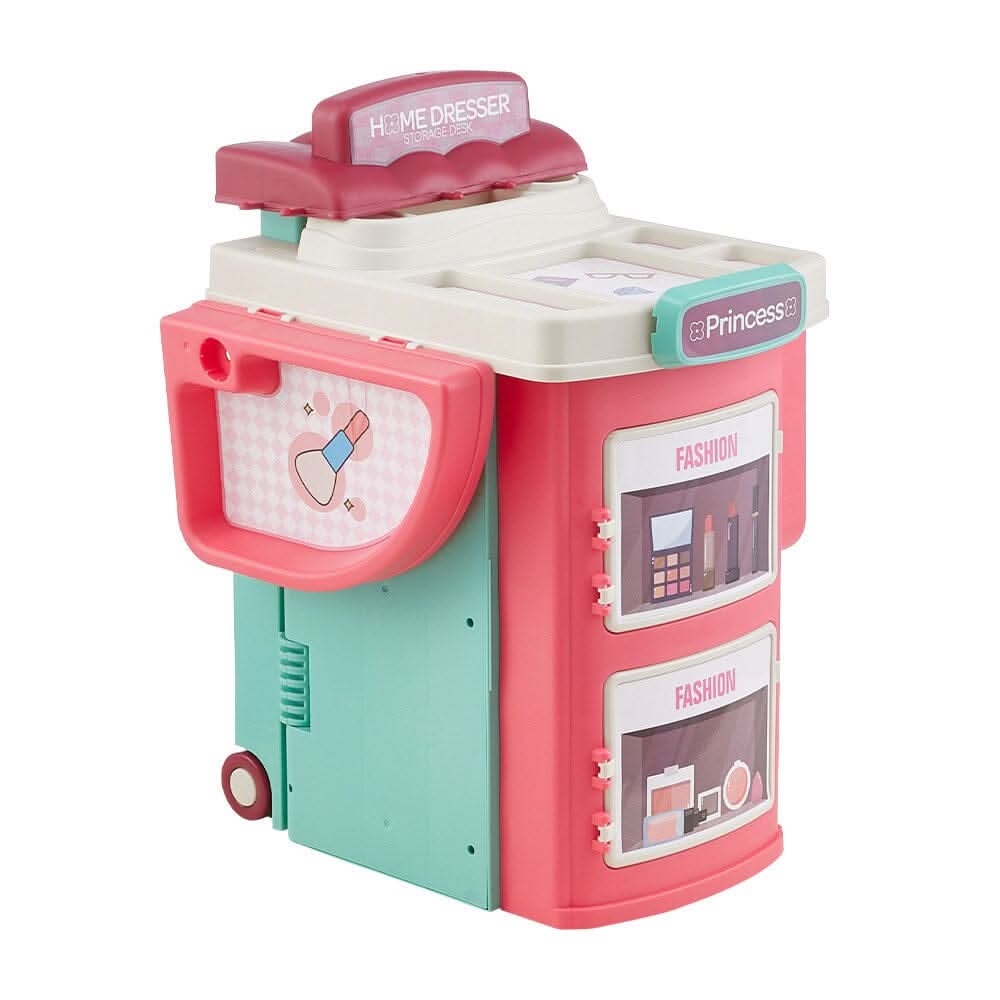 Fun Bucket-Shaped Toy Storage Vanity Table