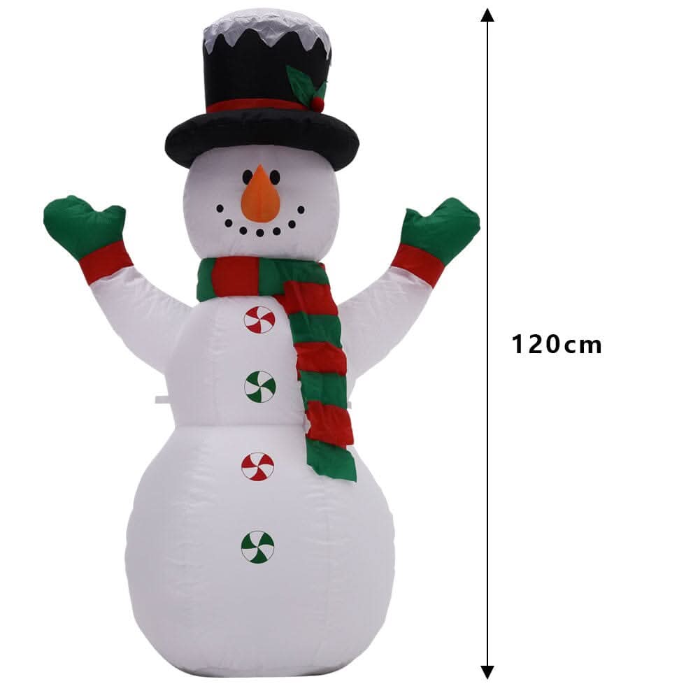 Inflatable Snowman 120cm Christmas Decoration