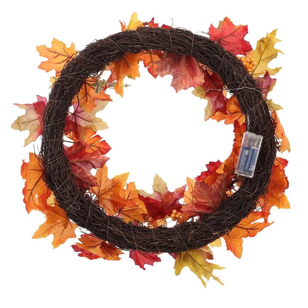 Fall Wreath for Front Door Halloween Thanksgiving Decoration