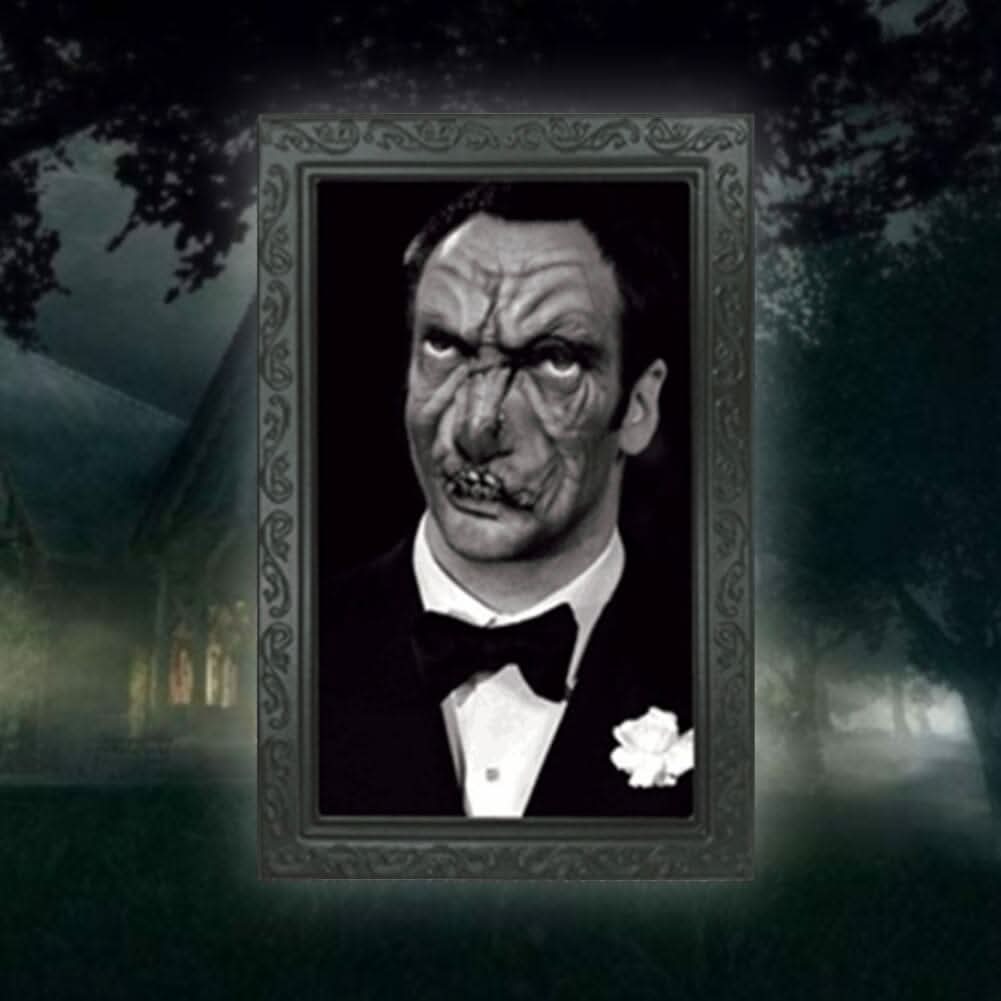 Haunted Transforming Portrait Frame – 3D Face-Changing Horror Wall Decor for Halloween