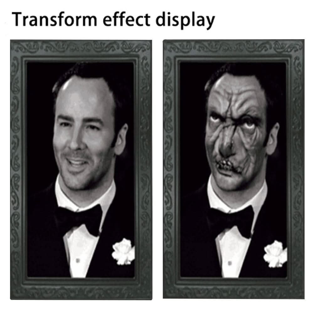 Haunted Transforming Portrait Frame – 3D Face-Changing Horror Wall Decor for Halloween