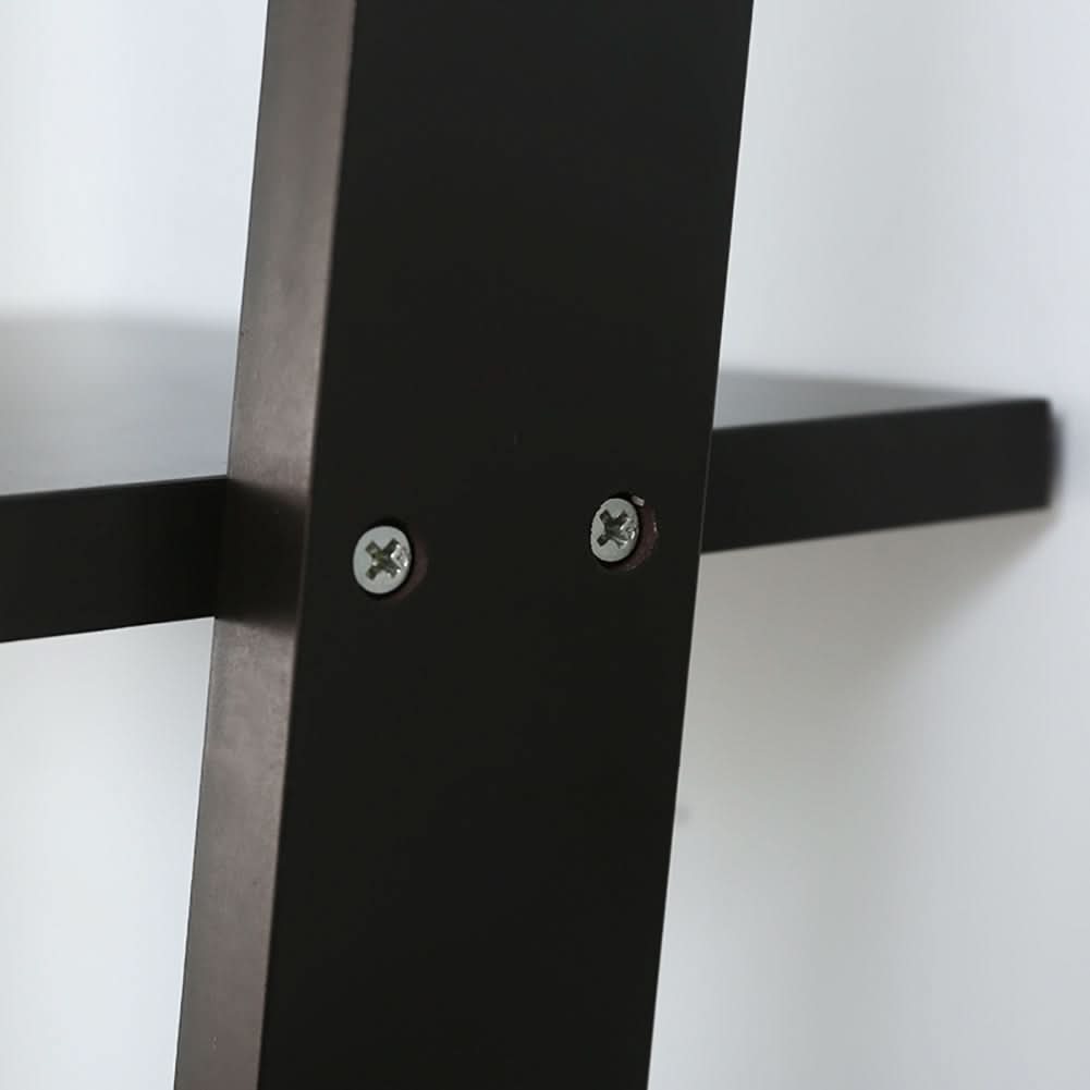 4-Tier Book Display Shelf Rustic Black Book Shelf