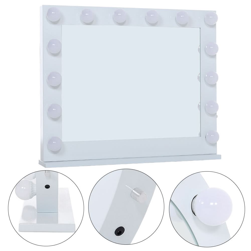 Metal Bulb Makeup Mirror for Tabletop