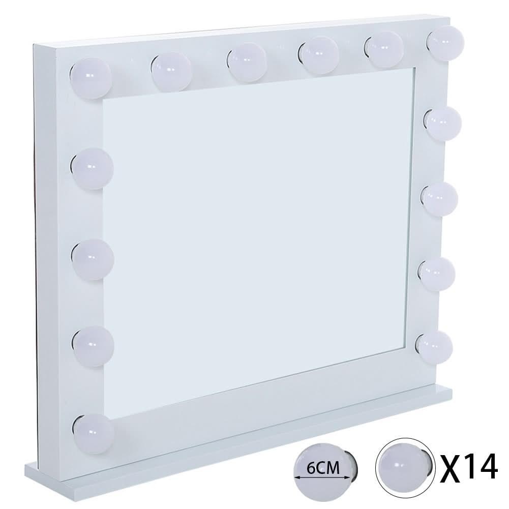 Metal Bulb Makeup Mirror for Tabletop