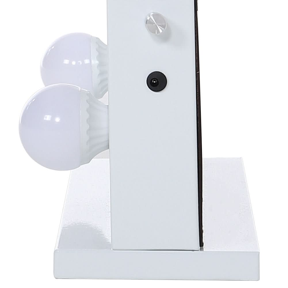 Metal Bulb Makeup Mirror for Tabletop
