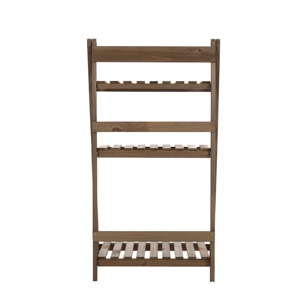 3 Tier Wooden Flower Stand Plant Display Shelf Storage Rack Pot Holder Outdoor