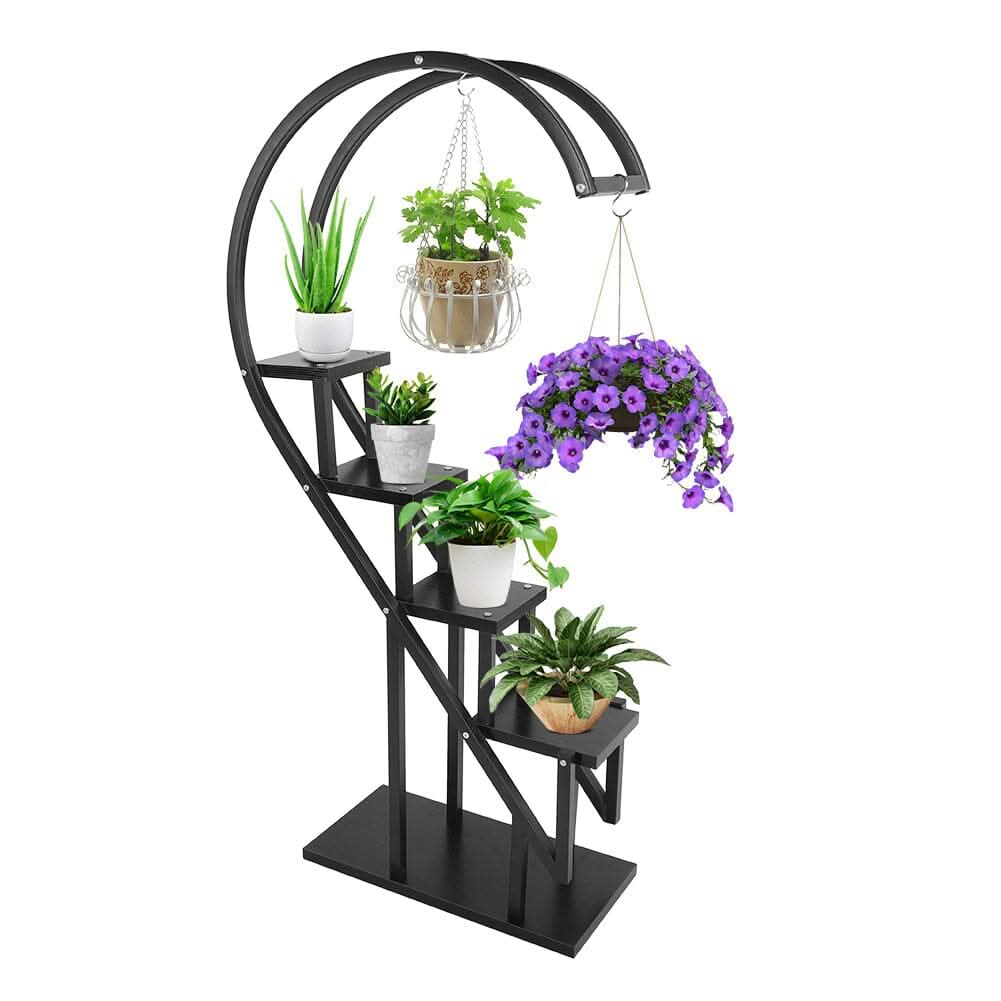 Creative Curved 4 Tier Plant Stand Bonsai Display Shelf