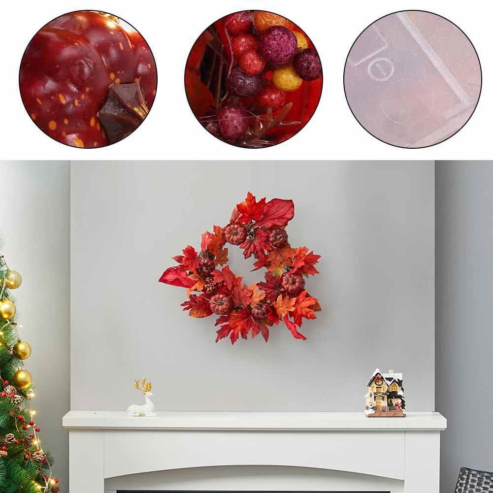 Fall Maple Leaf Pumpkin Wreath Artificial Wreath Front Door Decoration