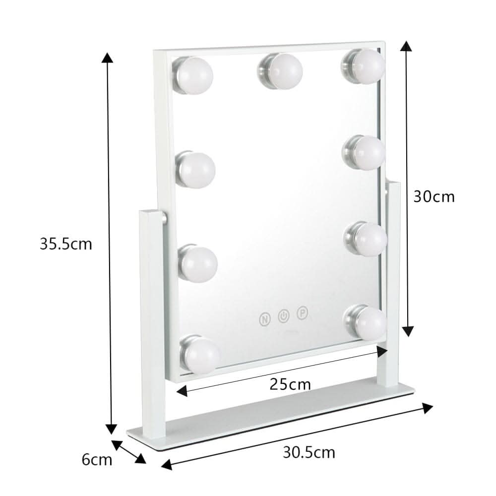 LED Lighted Vanity Mirror with 14 Bulbs for Dressing Room and Bedroom