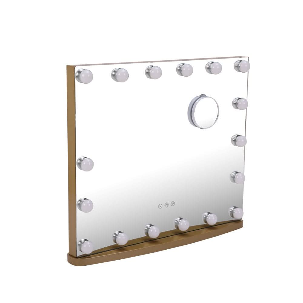 Hollywood Lighted Rectangle LED Metal Makeup Mirror