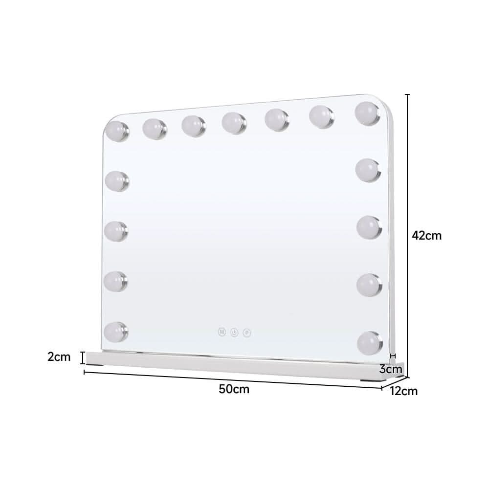Frameless Hollywood Vanity Mirror with 11 Dimmable Lights