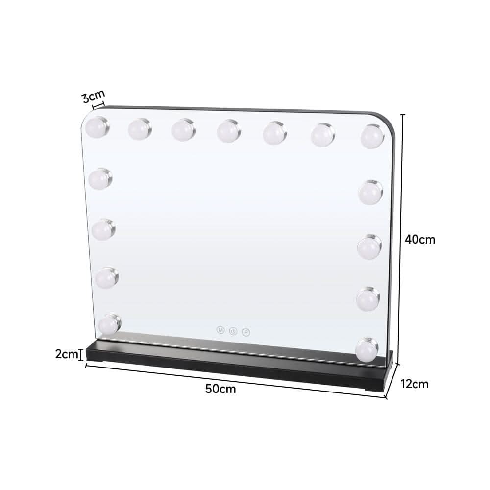 Frameless Hollywood Vanity Mirror with 11 Dimmable Lights