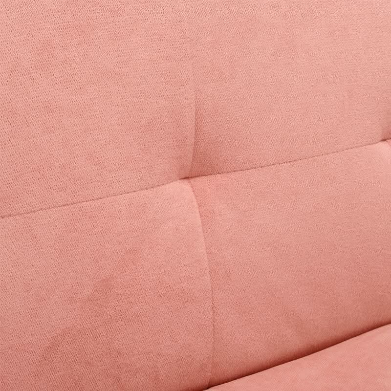 4ft Sofa Bed Wide Modern 2 Seater Padded Convertible Sofa Bed with Wooden Legs