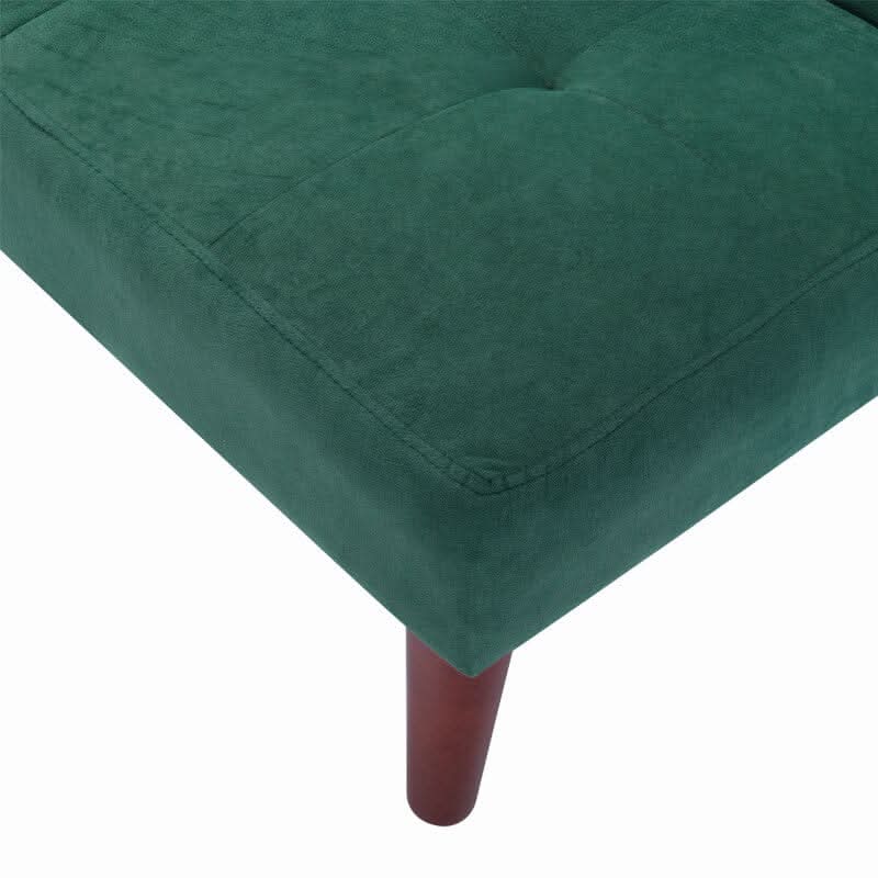 4ft Sofa Bed Wide Modern 2 Seater Padded Convertible Sofa Bed with Wooden Legs