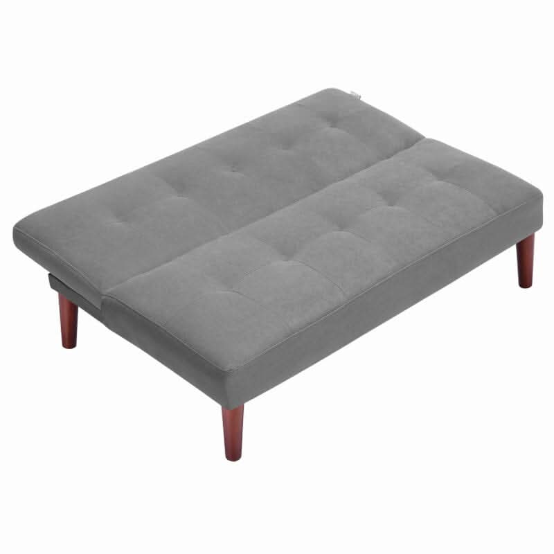 4ft Sofa Bed Wide Modern 2 Seater Padded Convertible Sofa Bed with Wooden Legs