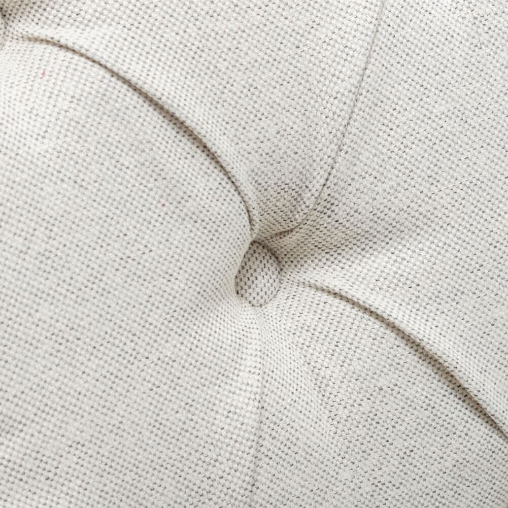 Modern Beige Club Chair Button Tufted Accent Chair