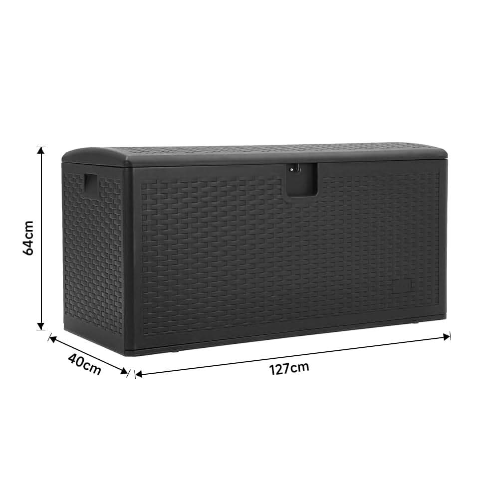 127cm W Rattan Garden Storage Outdoor Deck Box