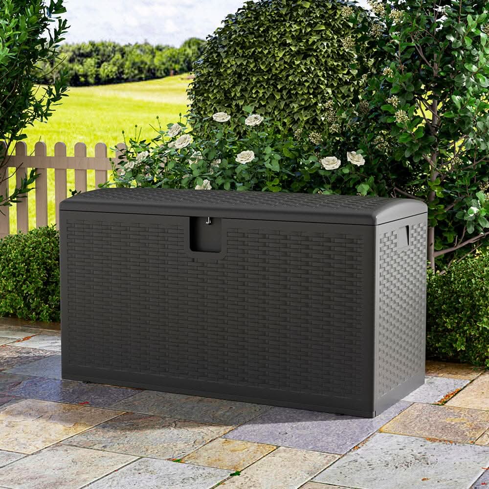 127cm W Rattan Garden Storage Outdoor Deck Box