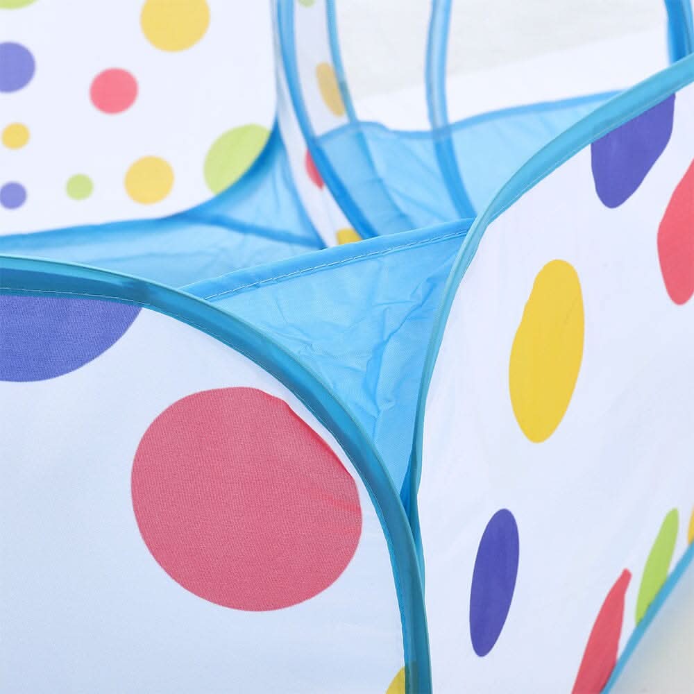 3-in-1 Play Tent Set for Kids Pop Up with Tunnel Ball Pit Playhouse