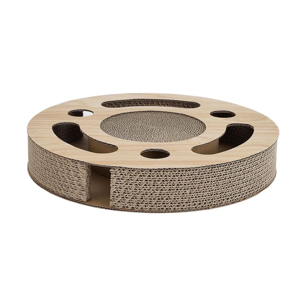 Round Cat Scratcher with Ball Toy