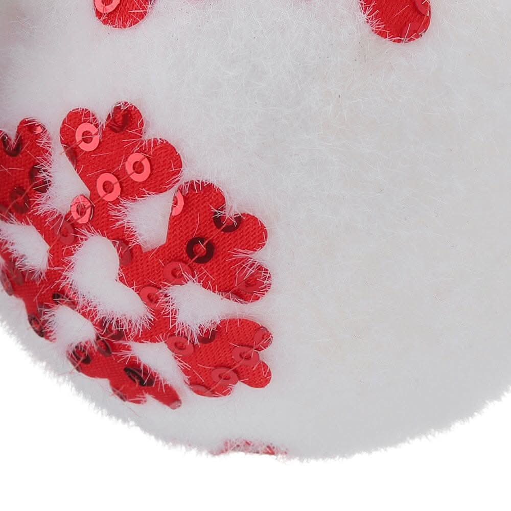 Plaid Fabric Ball Christmas Decoration 8cm