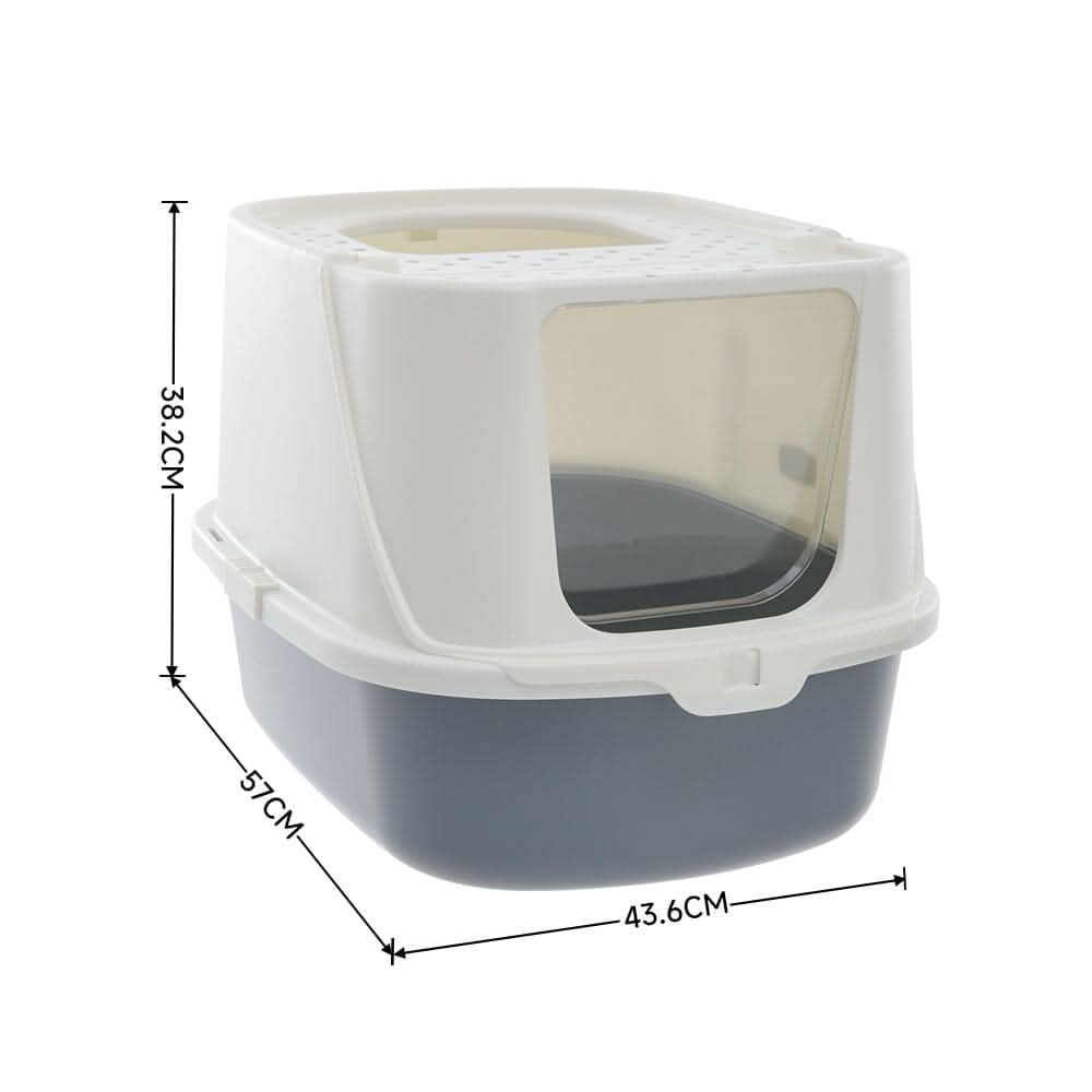 Large Hooded Cat Litter Box with Scoop