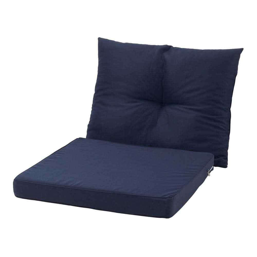 Navy Blue Outdoor Sofa Cushion Set Seat and Back Pillow