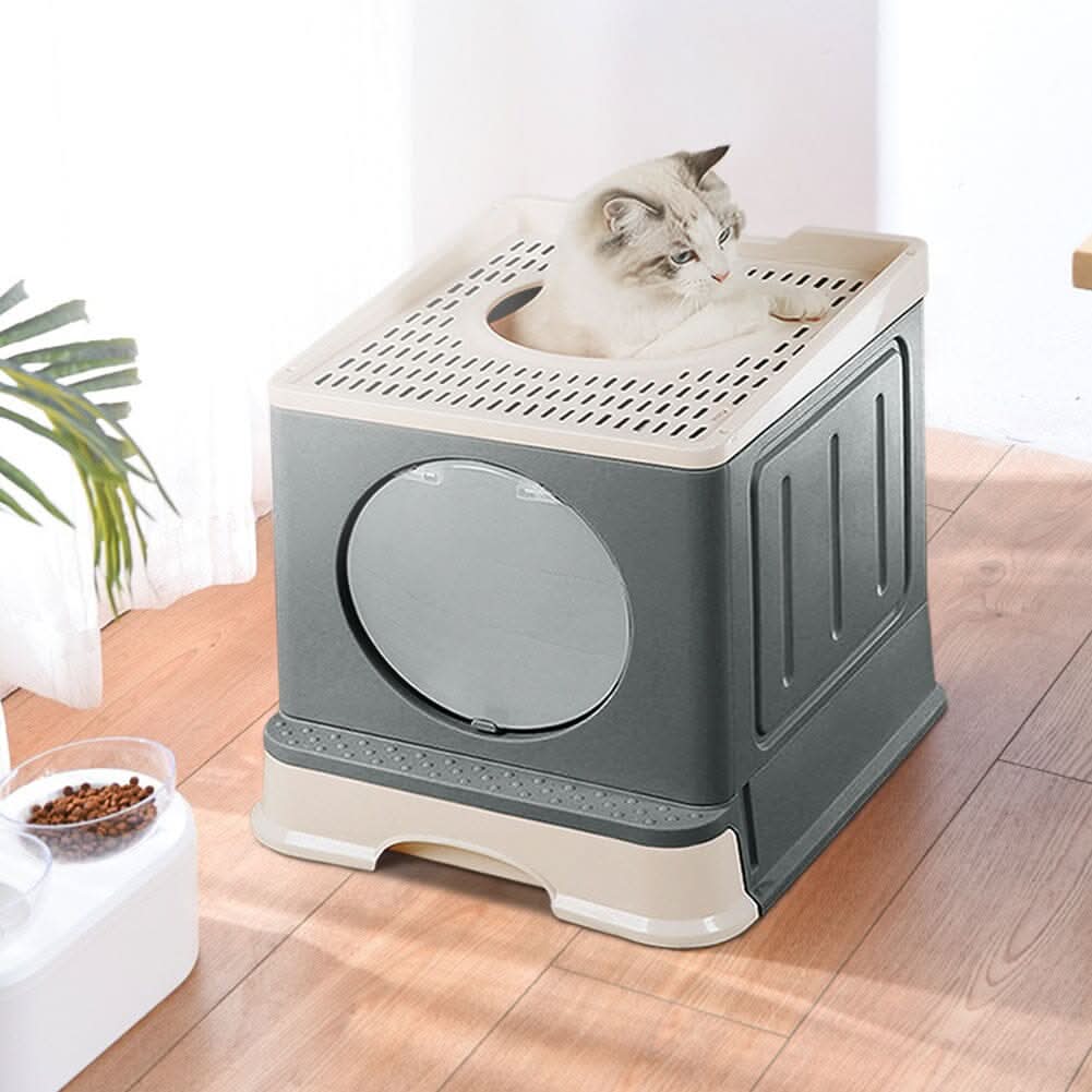 Full Enclosed Foldable Cat Litter Box