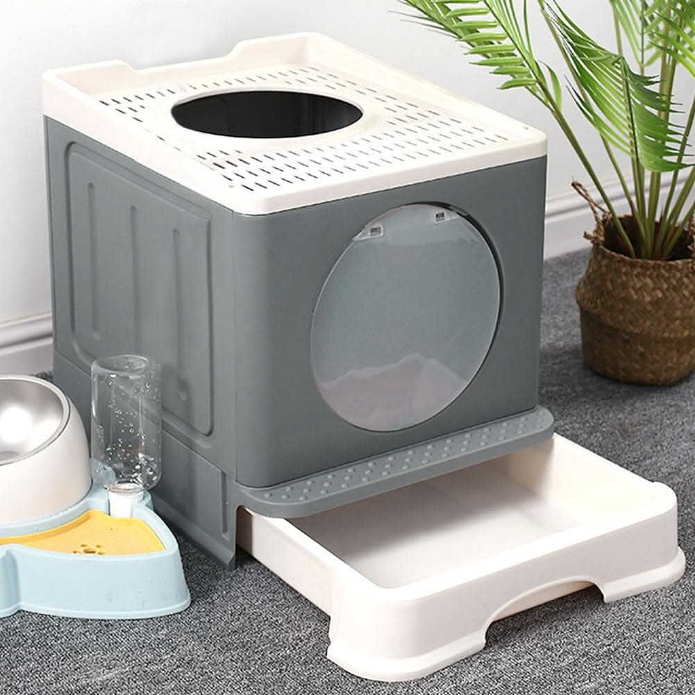 Full Enclosed Foldable Cat Litter Box