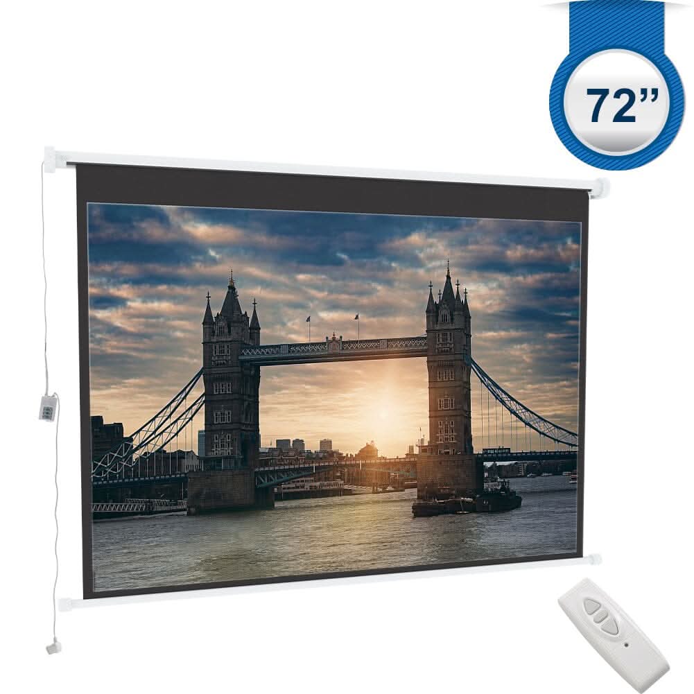 4:3 Wall Mount Electric Projector Screen for Home Theater Movie and Office