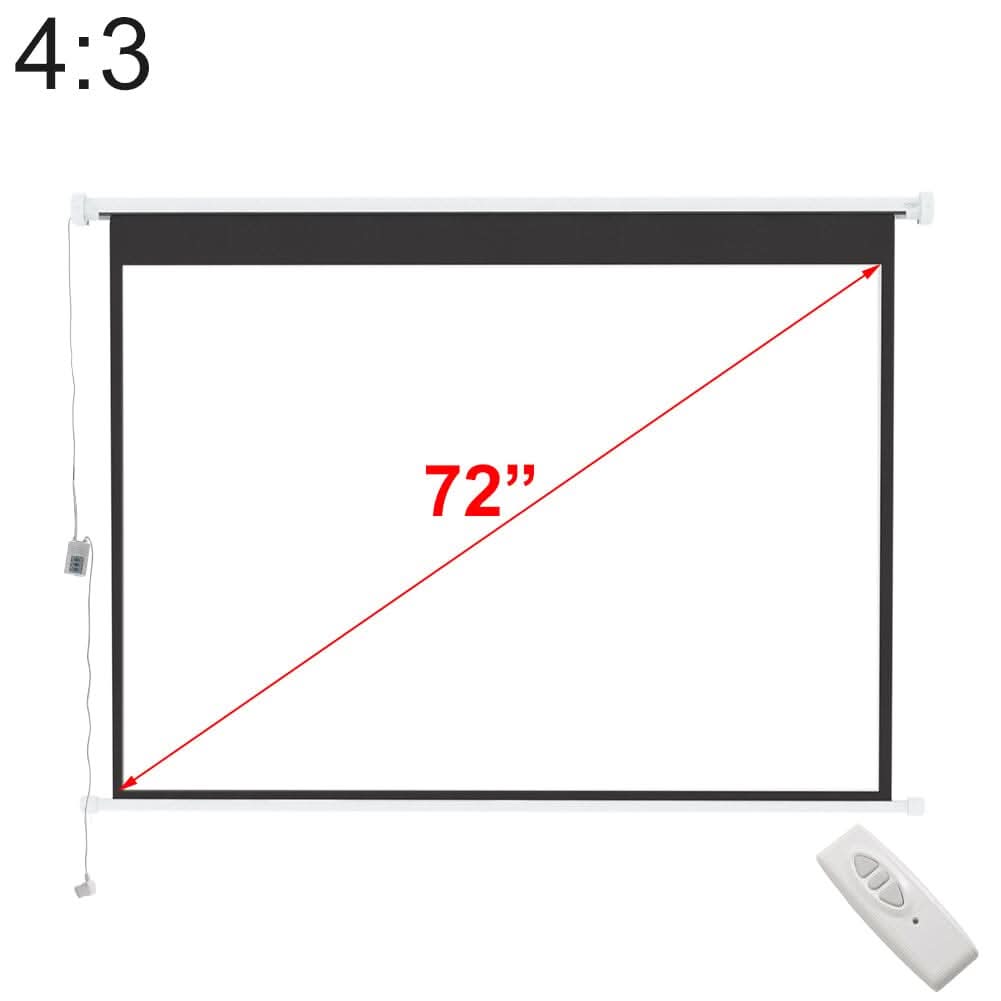 4:3 Wall Mount Electric Projector Screen for Home Theater Movie and Office